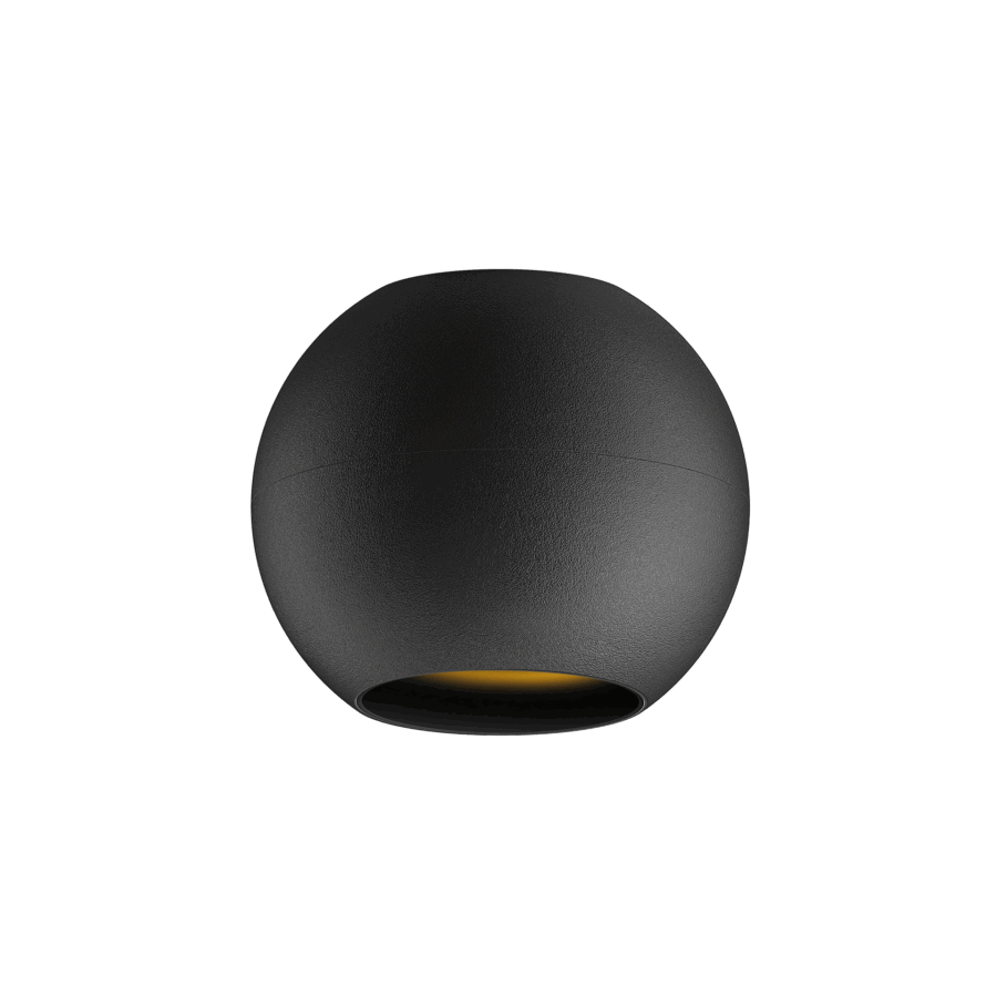 Black version of the Dea Eros M PF with black gloss reflector, a surface-mounted luminaire designed by Karizma Luce.