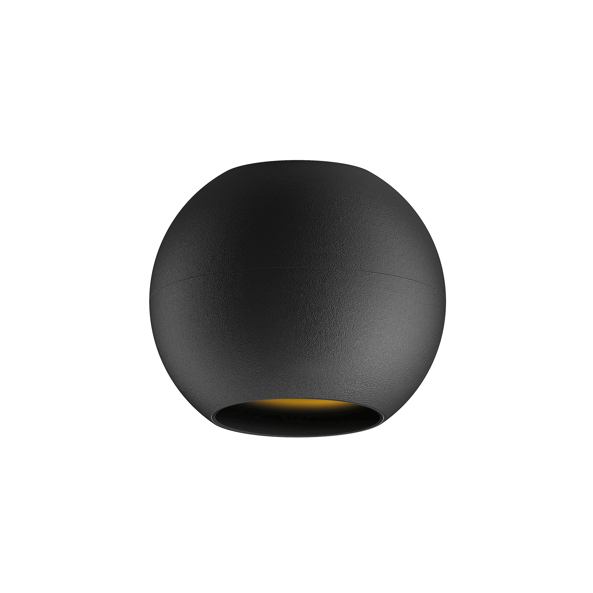 Black version of the Dea Eros M PF with black gloss reflector, a surface-mounted luminaire designed by Karizma Luce.