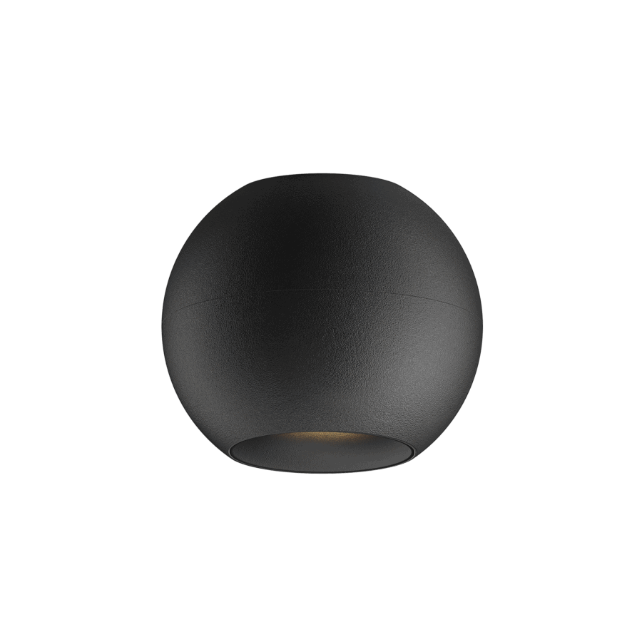 Black version of the Dea Eros M PF with black matt reflector, a surface-mounted luminaire designed by Karizma Luce.