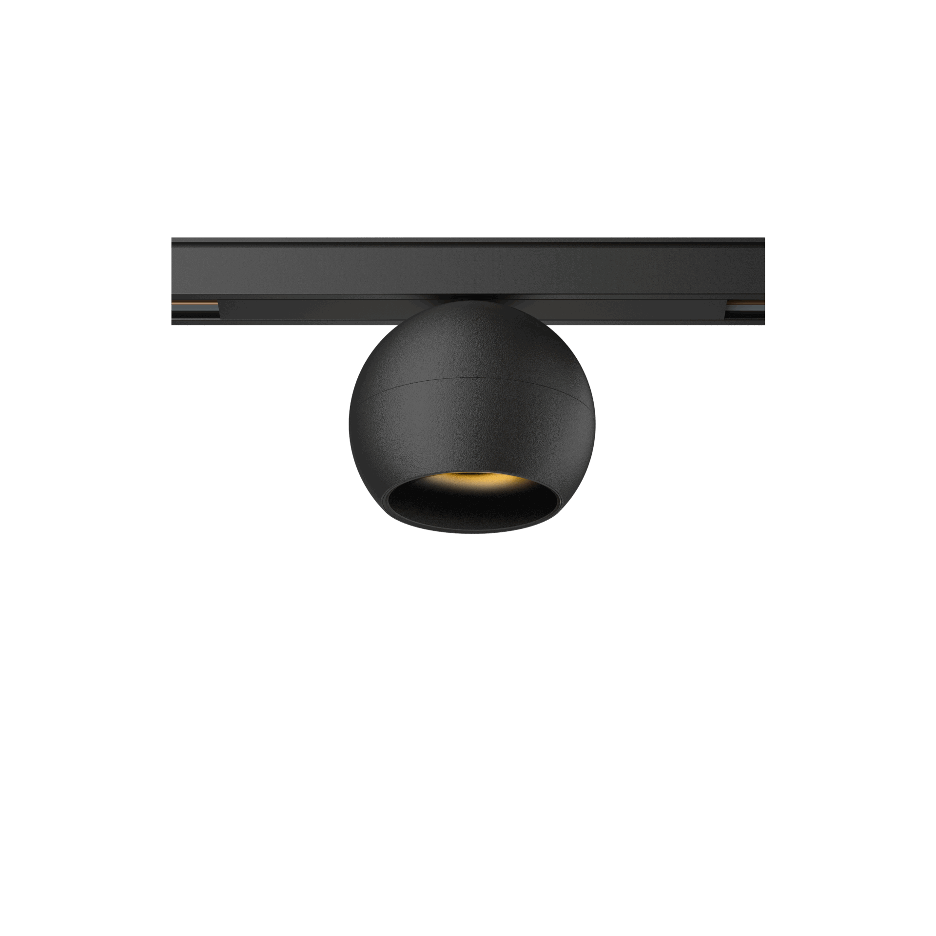 Black version of the Dea Eros-Q1 S TR with black gloss reflector, a 48V track luminaire designed by Karizma Luce.