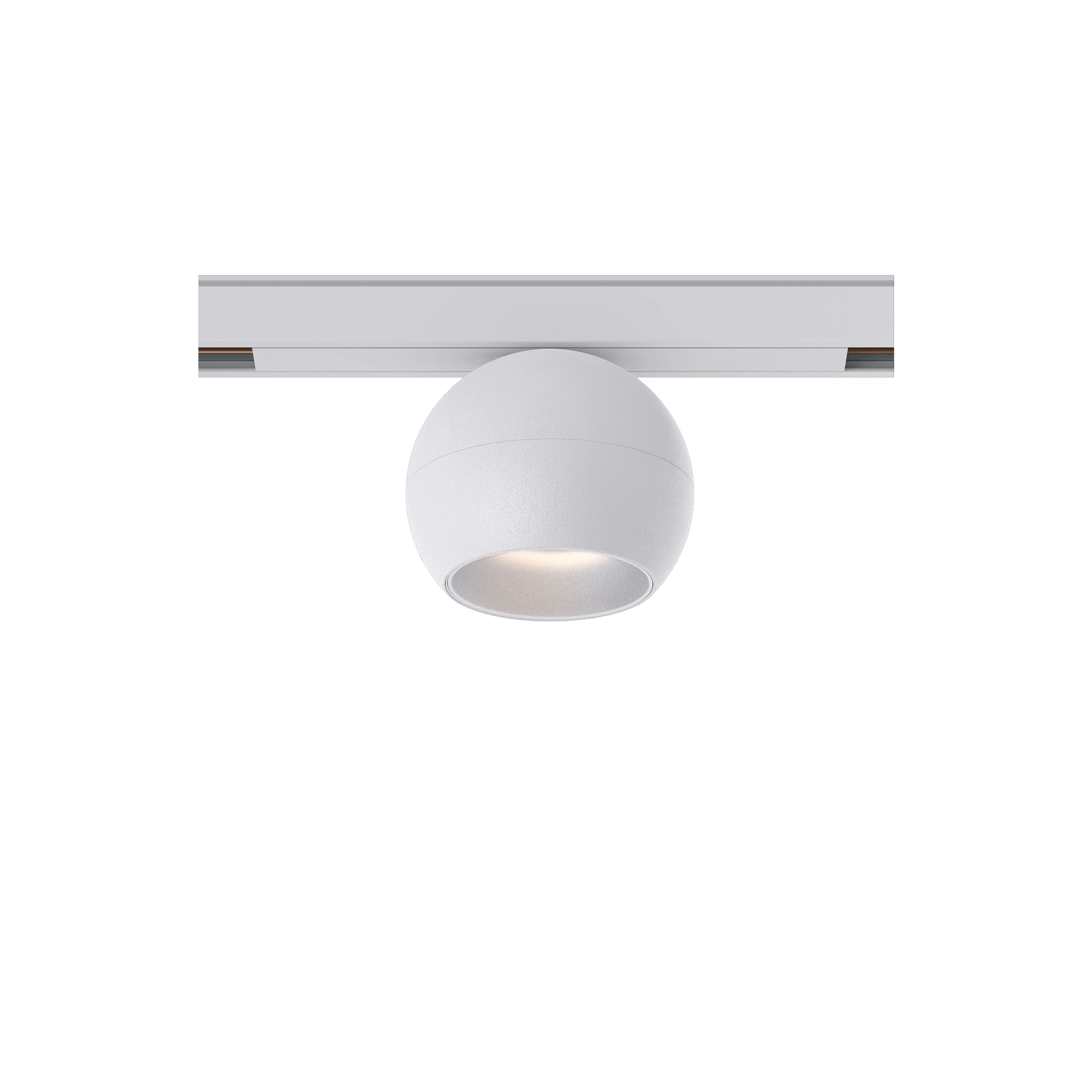 White version of the Dea Eros-Q1 S TR with chrome reflector, a 48V track luminaire designed by Karizma Luce.