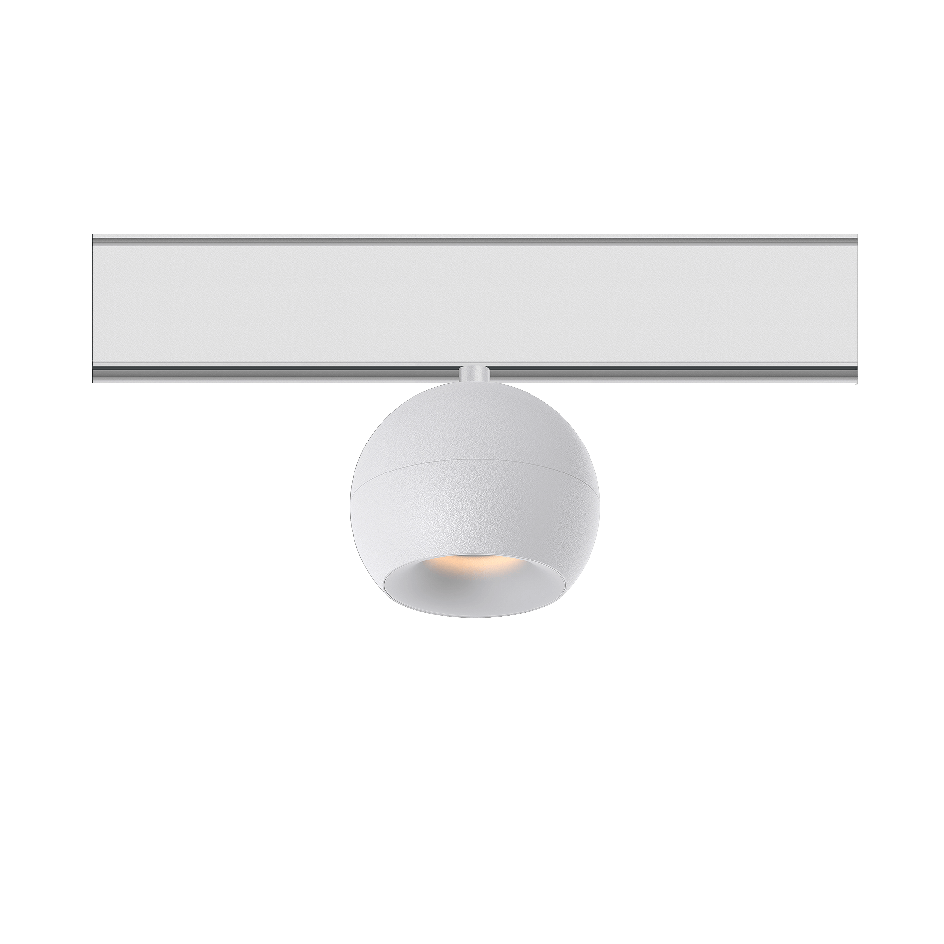 White version of the Dea Eros-Q2 S TR with white reflector, a 48V track luminaire designed by Karizma Luce.