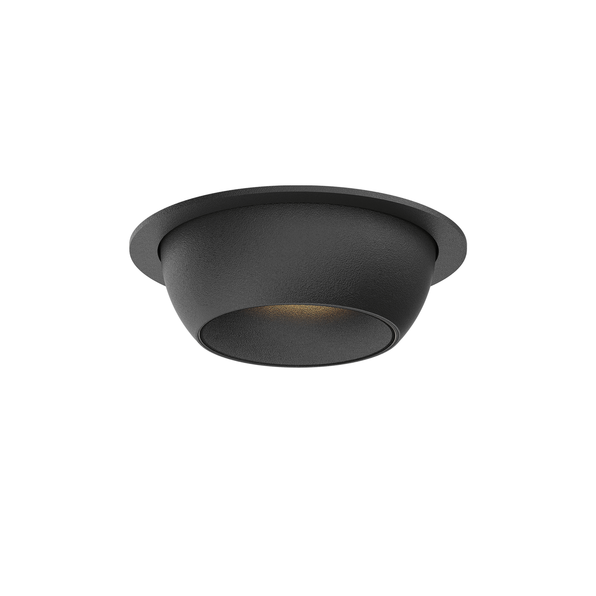 Black version of the Dea Eros S MU-in with black matt reflector, a recessed luminaire designed by Karizma Luce.