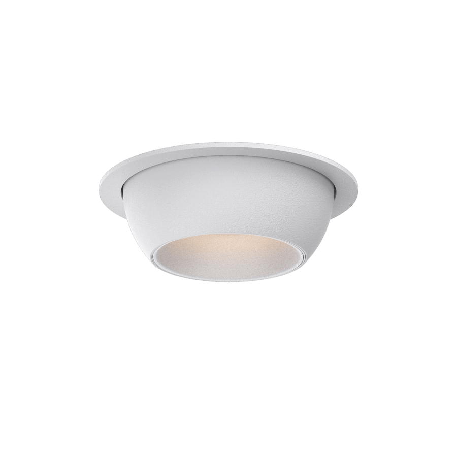 White version of the Dea Eros S MU-in with white reflector, a recessed luminaire designed by Karizma Luce.