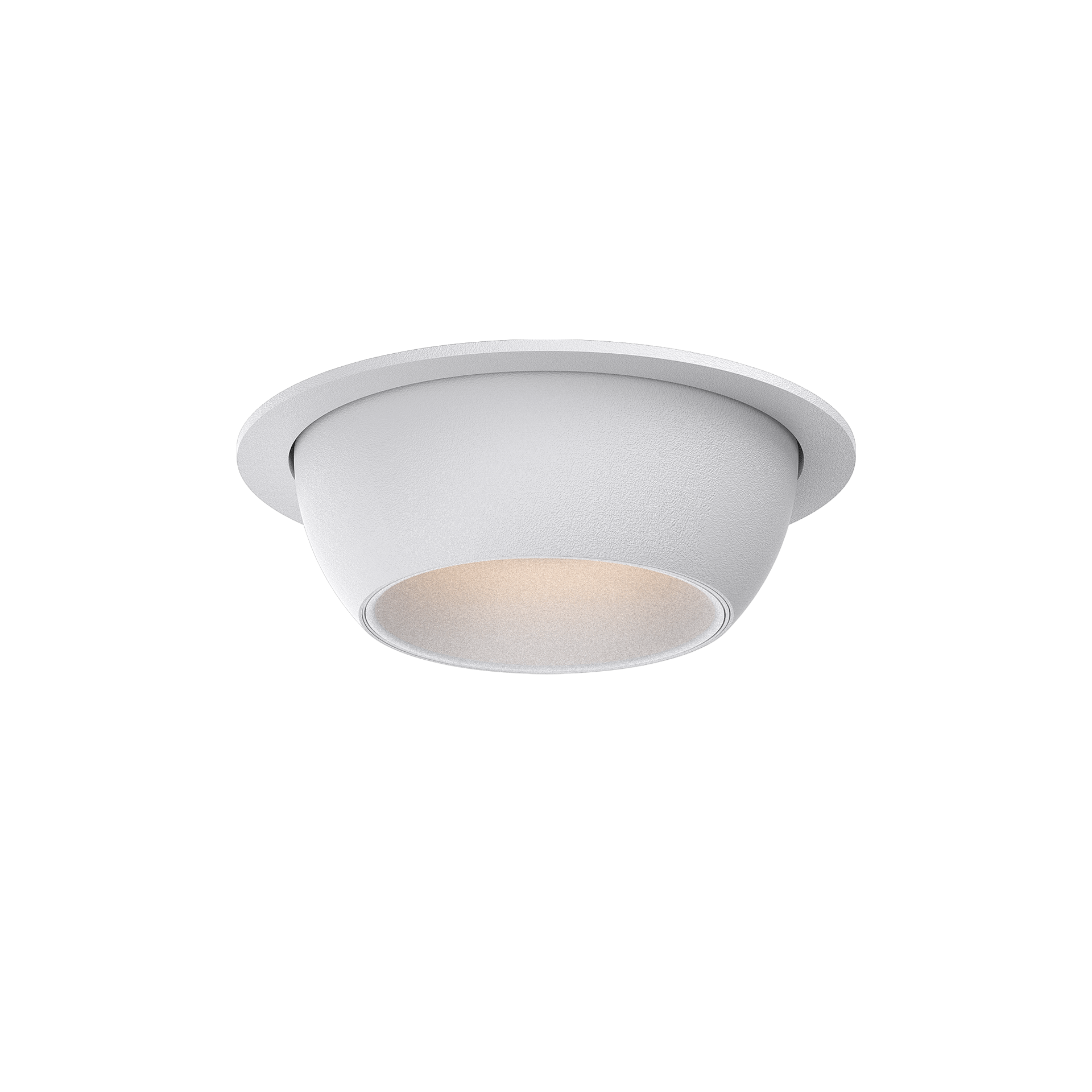 White version of the Dea Eros S MU-in with white reflector, a recessed luminaire designed by Karizma Luce.