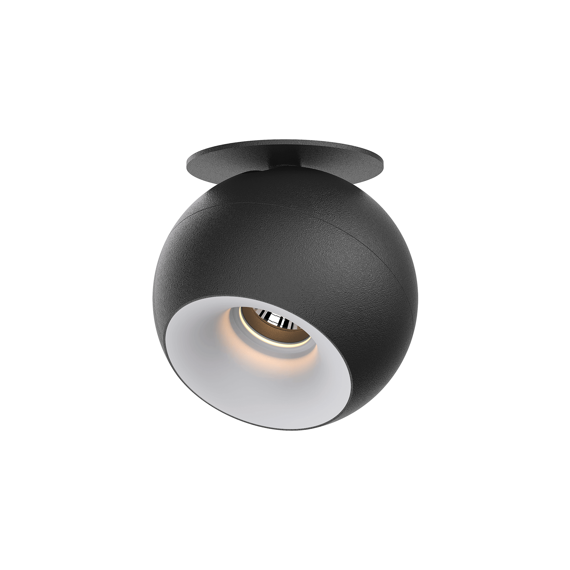 Black version of the Dea Eros S TU-in with white reflector, a surface-mounted luminaire designed by Karizma Luce.