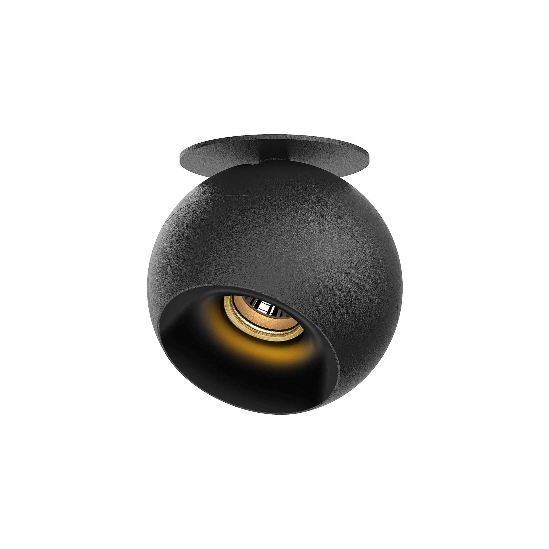 Black version of the Dea Eros S TU-in with black gloss reflector, a surface-mounted luminaire designed by Karizma Luce.