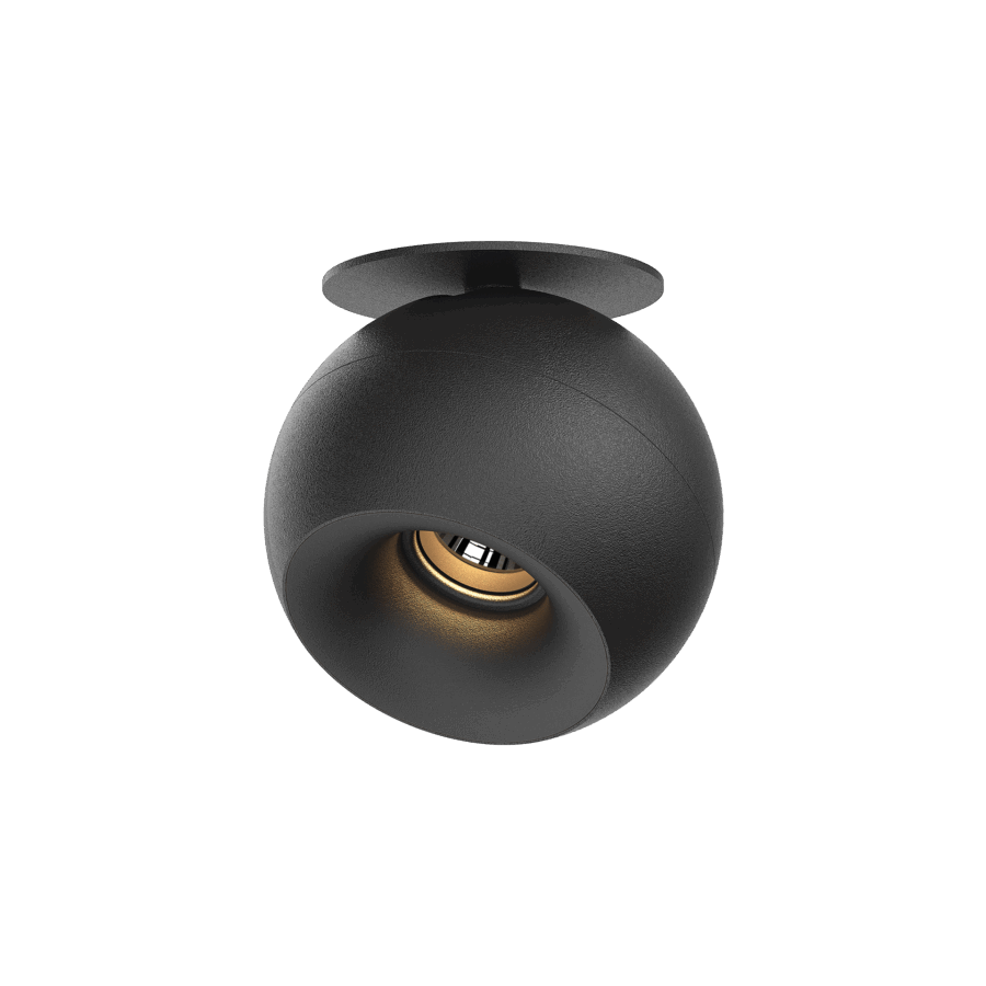 Black version of the Dea Eros S TU-in with black matt reflector, a surface-mounted luminaire designed by Karizma Luce.