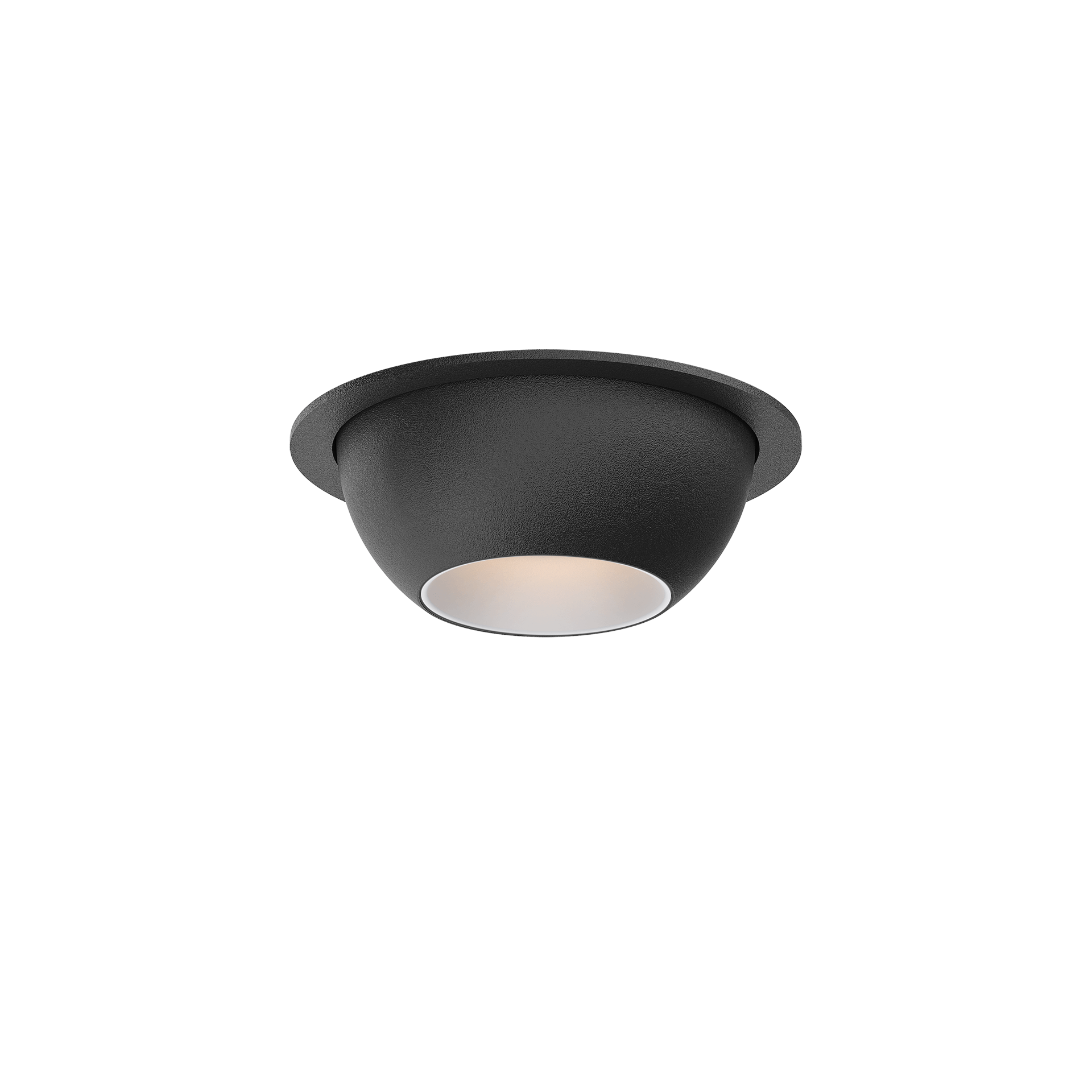 Black version of the Dea Eros XS MU-in with white reflector, a recessed luminaire designed by Karizma Luce.