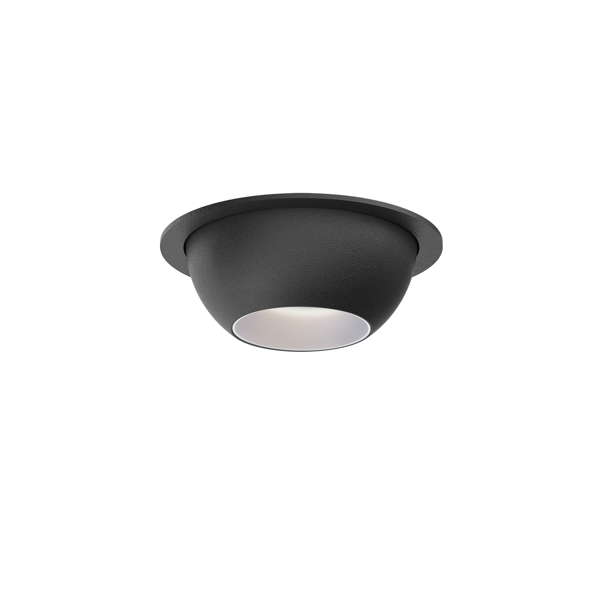 Black version of the Dea Eros XS MU-in with chrome reflector, a recessed luminaire designed by Karizma Luce.
