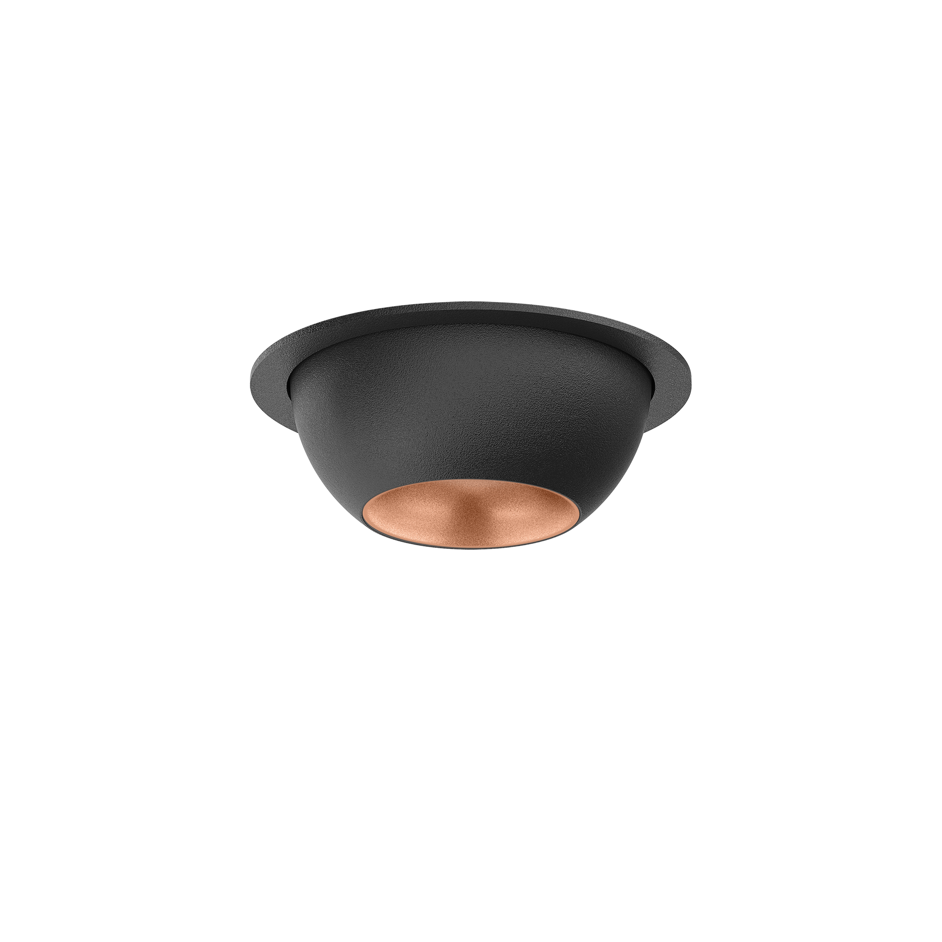 Black version of the Dea Eros XS MU-in with copper reflector, a luminaire designed by Karizma Luce.