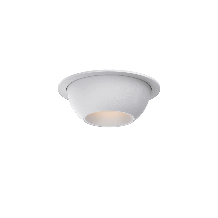 White version of the Dea Eros XS MU-in with white reflector, a recessed luminaire designed by Karizma Luce.