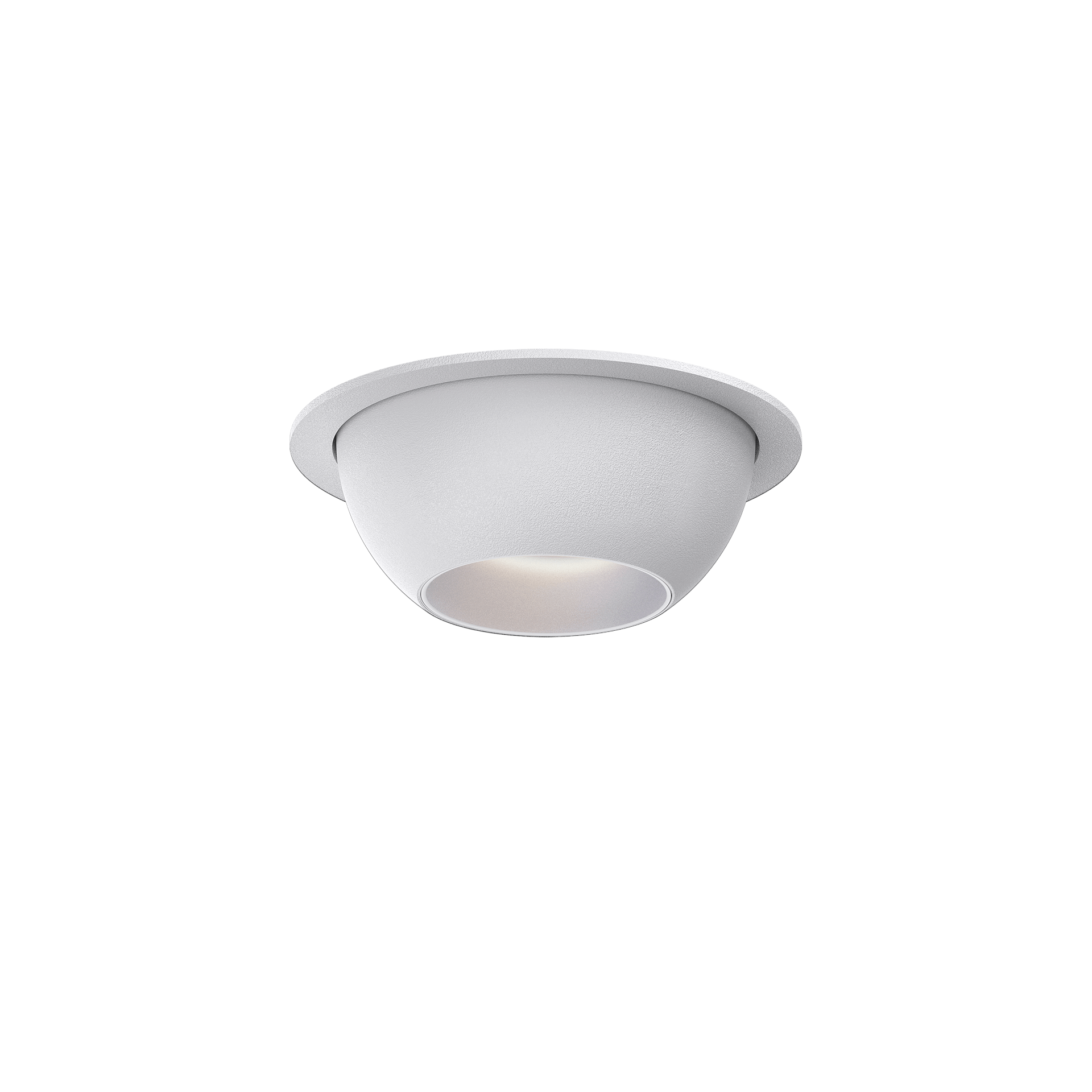 White version of the Dea Eros XS MU-in with chrome reflector, a recessed luminaire designed by Karizma Luce.