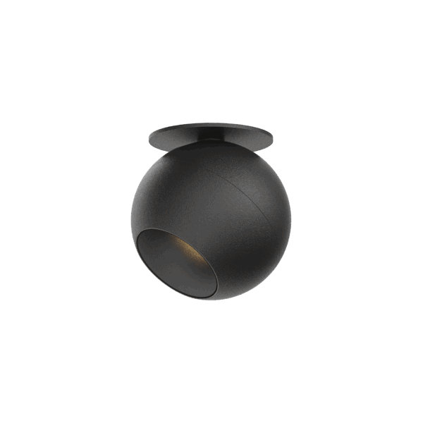 Black version of the Dea Eros XS TU-in with black matt reflector, a surface-mounted luminaire designed by Karizma Luce.
