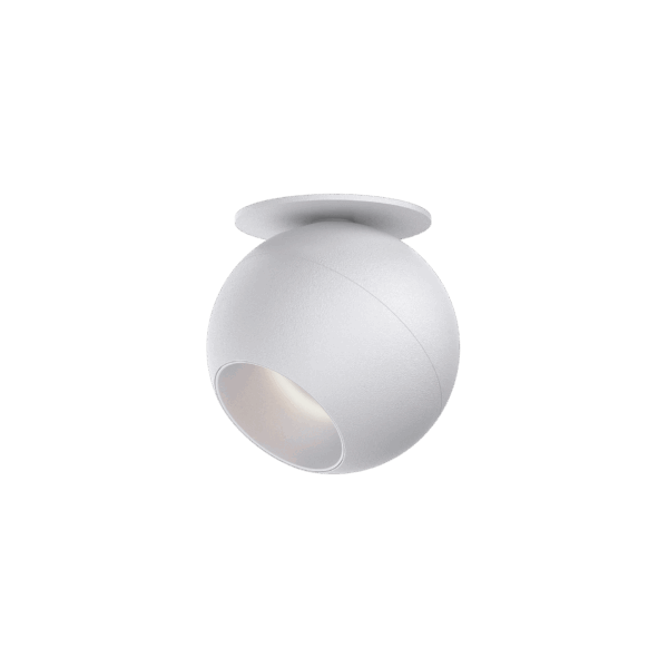 White version of the Dea Eros XS TU-in with chrome reflector, a surface-mounted luminaire designed by Karizma Luce.