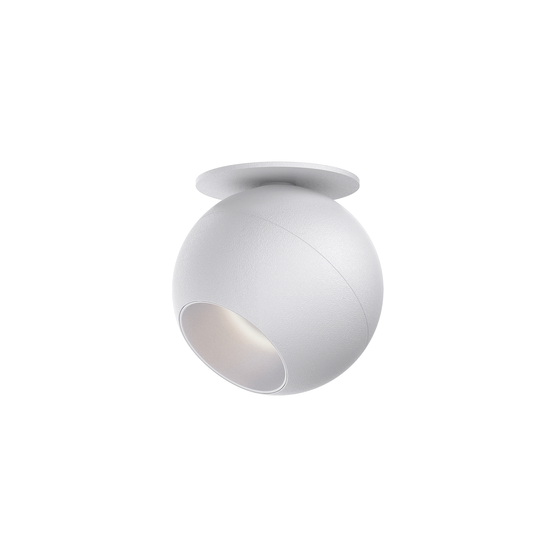 White version of the Dea Eros XS TU-in with chrome reflector, a surface-mounted luminaire designed by Karizma Luce.