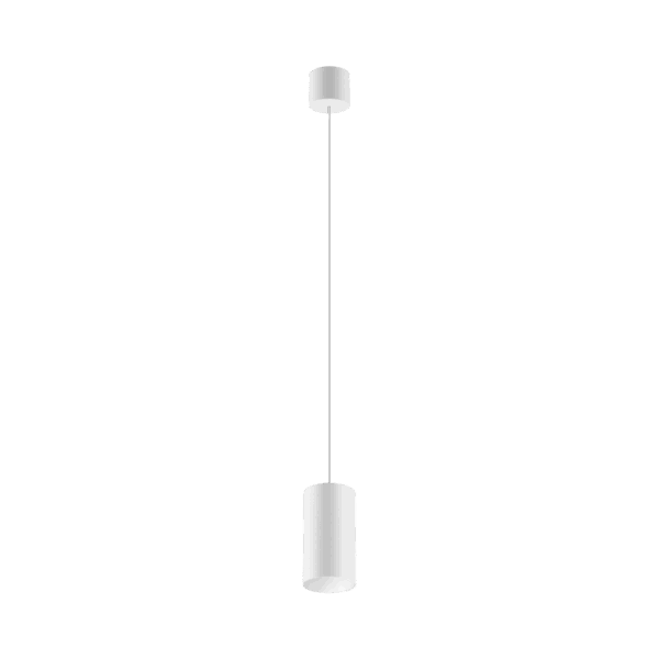 Black version of the Dea Vesta M PE with white reflector, a pendant luminaire designed by Karizma Luce.