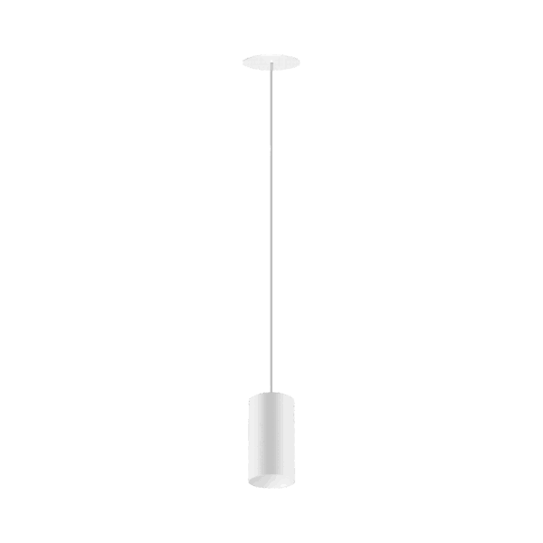 White version of the Dea Vesta M PE-in with white reflector, a pendant luminaire designed by Karizma Luce.