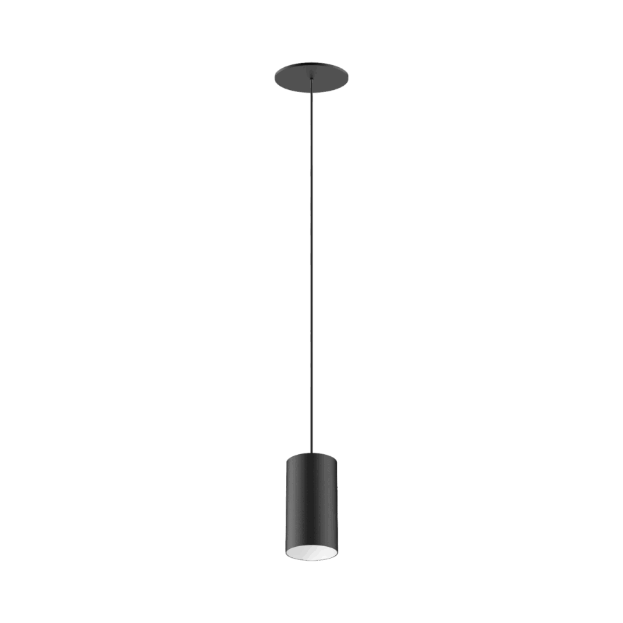 Black version of the Dea Vesta S PE-in with white reflector, a pendant luminaire designed by Karizma Luce.