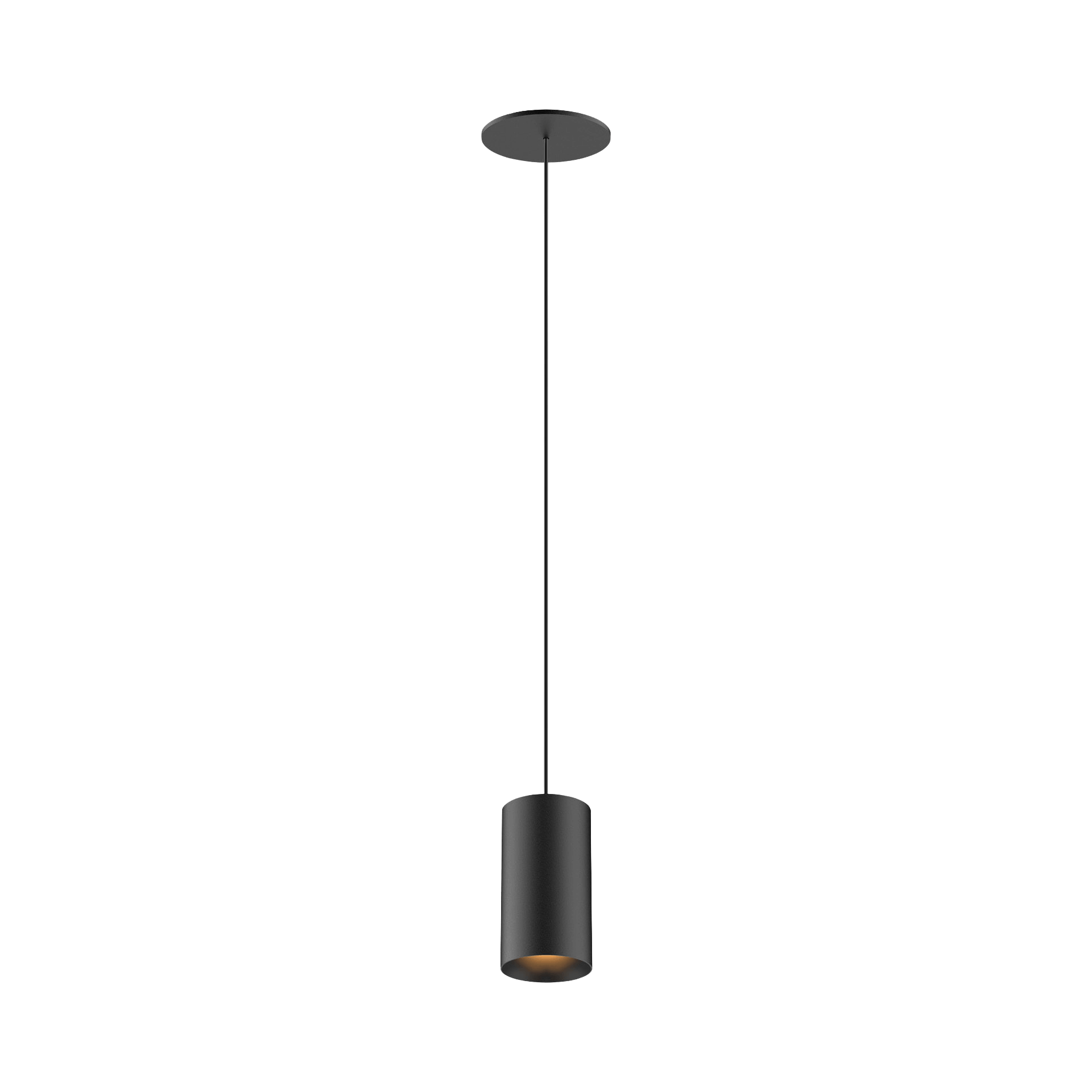 Black version of the Dea Vesta S PE-in with black matt reflector, a pendant luminaire designed by Karizma Luce.