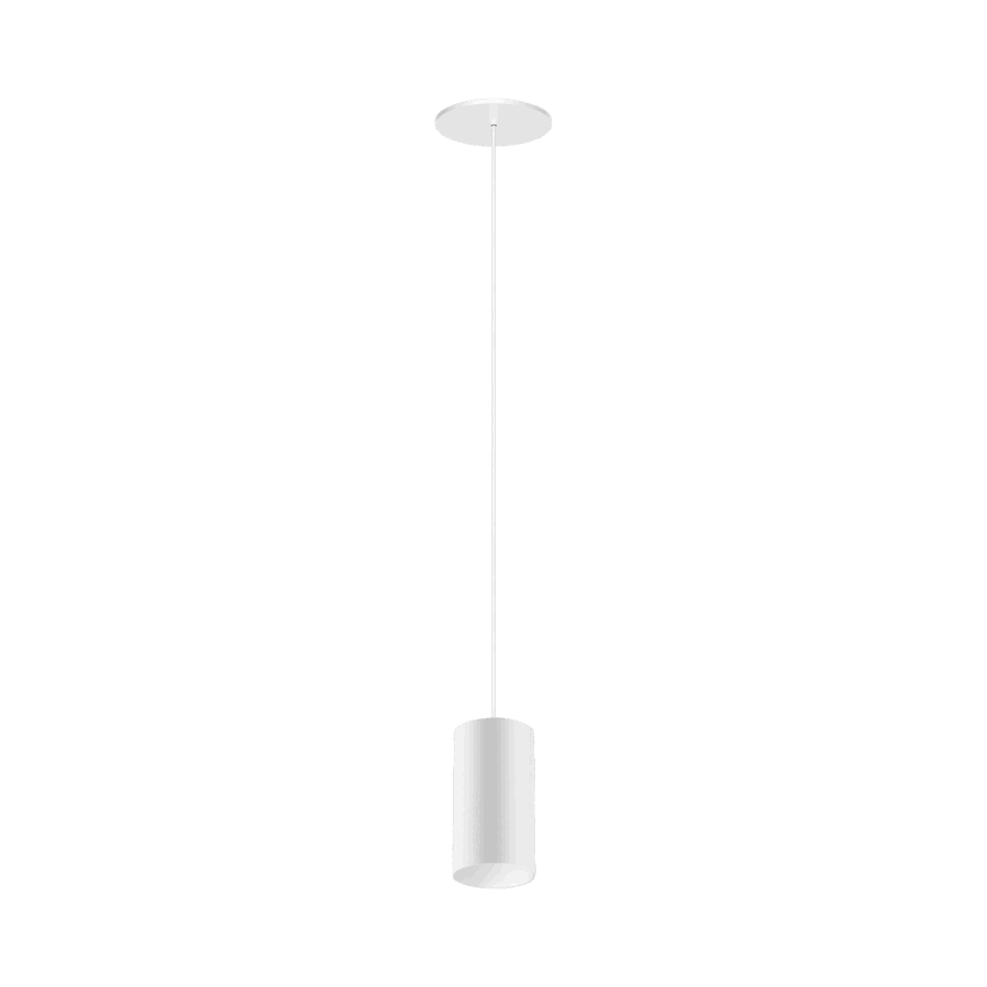 White version of the Dea Vesta S PE-in with white reflector, a pendant luminaire designed by Karizma Luce.