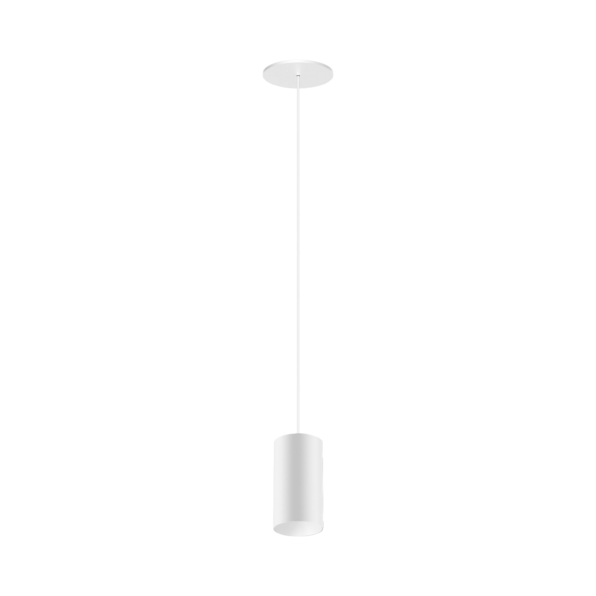 White version of the Dea Vesta S PE-in with white reflector, a pendant luminaire designed by Karizma Luce.