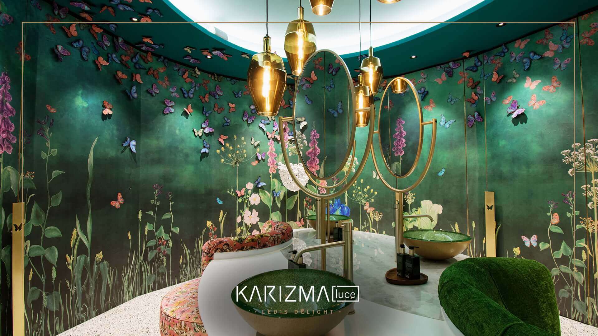 Dea Amata in lowered ceiling beautifully designed bathroom.