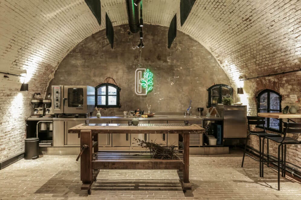 Kitchen in fort with industrial look
