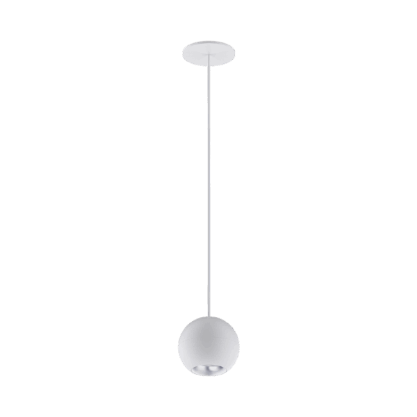 White version of the Dea Eros M PE-in with silver reflector, a suspended recessed luminaire designed by Karizma Luce.