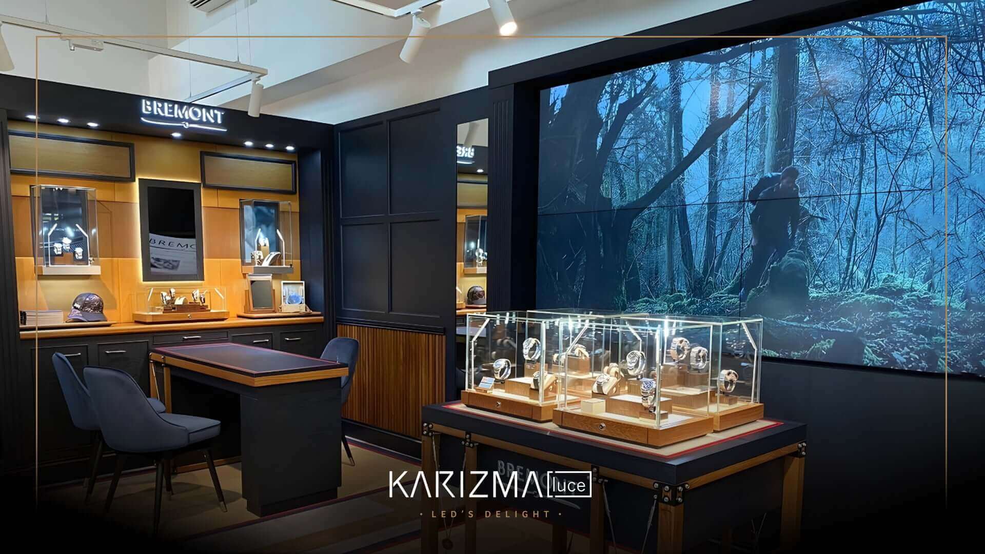 Luxurious watch store.