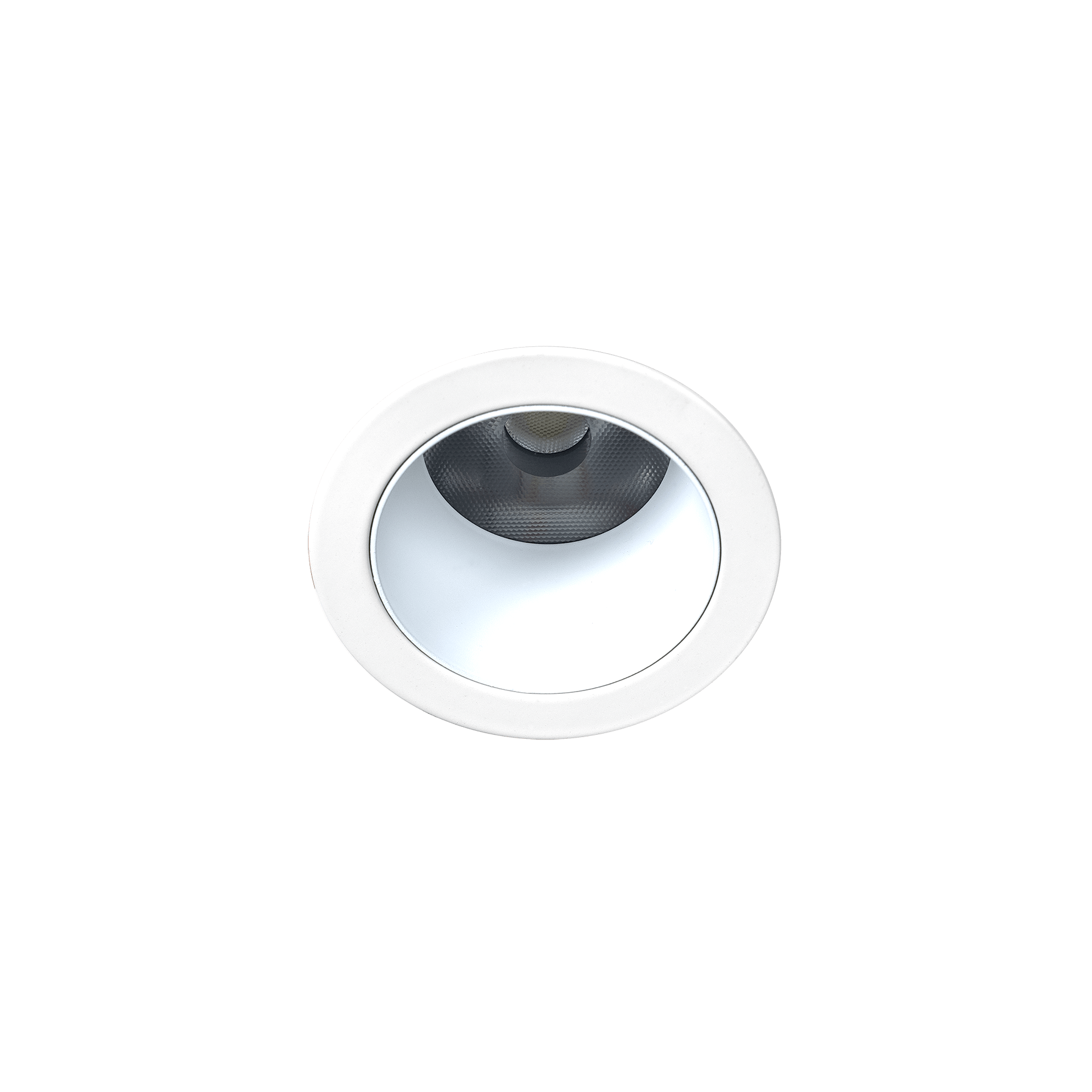 White version of the Casa M, a fixed recessed luminaire designed by Karizma Luce.