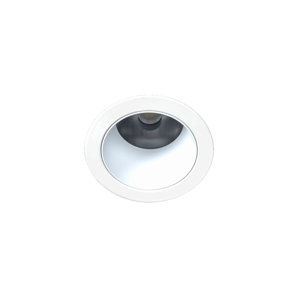 White version of the Casa M Alto, a fixed recessed luminaire designed by Karizma Luce.
