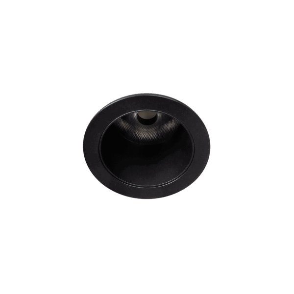 Black version of the Casa M Alto, a fixed recessed luminaire designed by Karizma Luce.