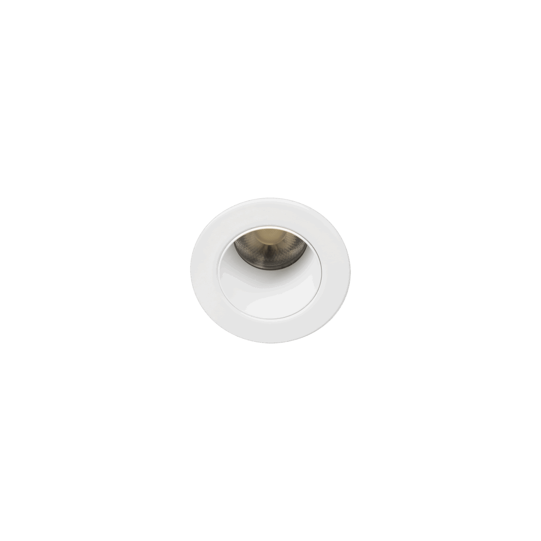 White version of the Casa XS, a fixed recessed luminaire designed by Karizma Luce.