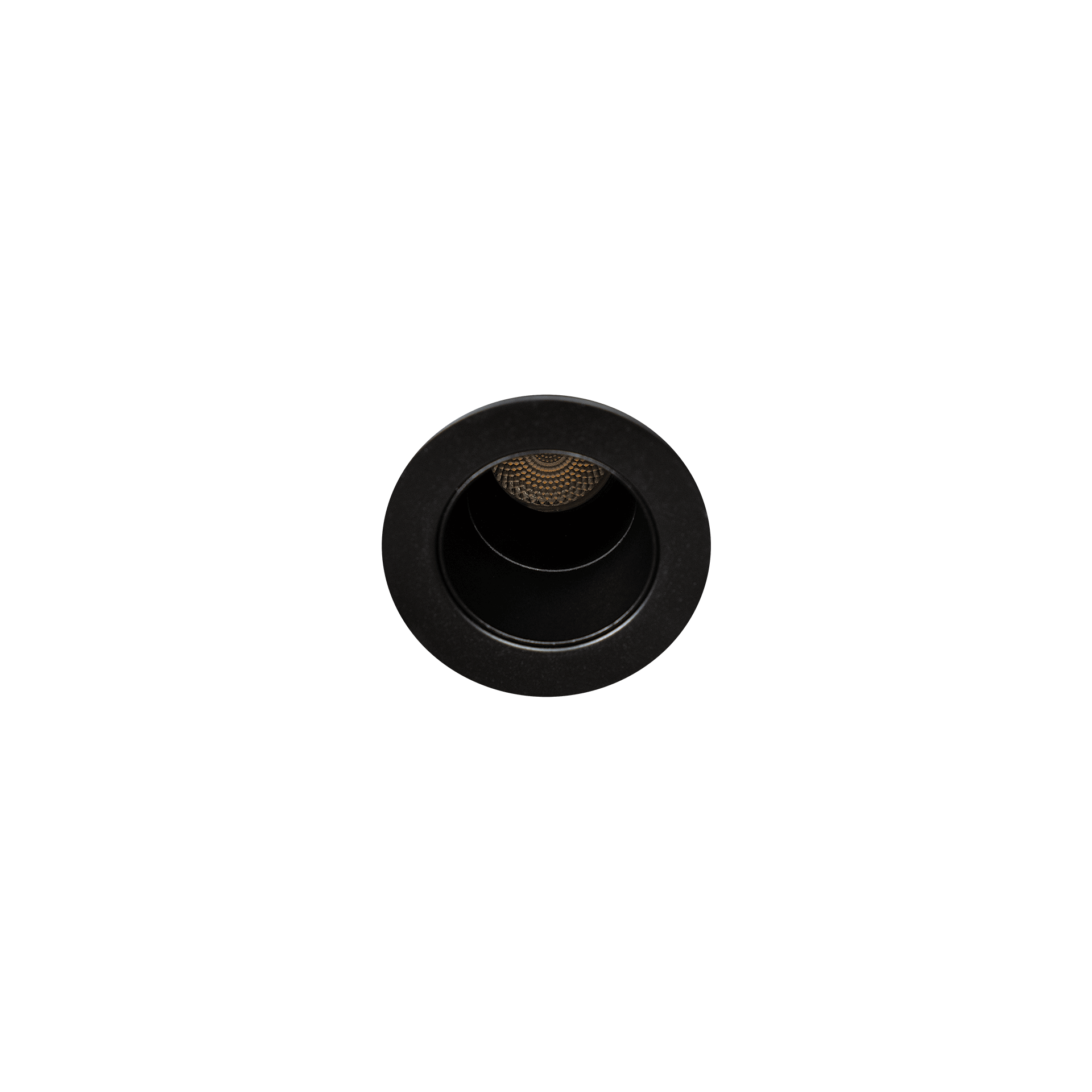 Black version of the Casa XS Swing, an adjustable recessed luminaire designed by Karizma Luce.