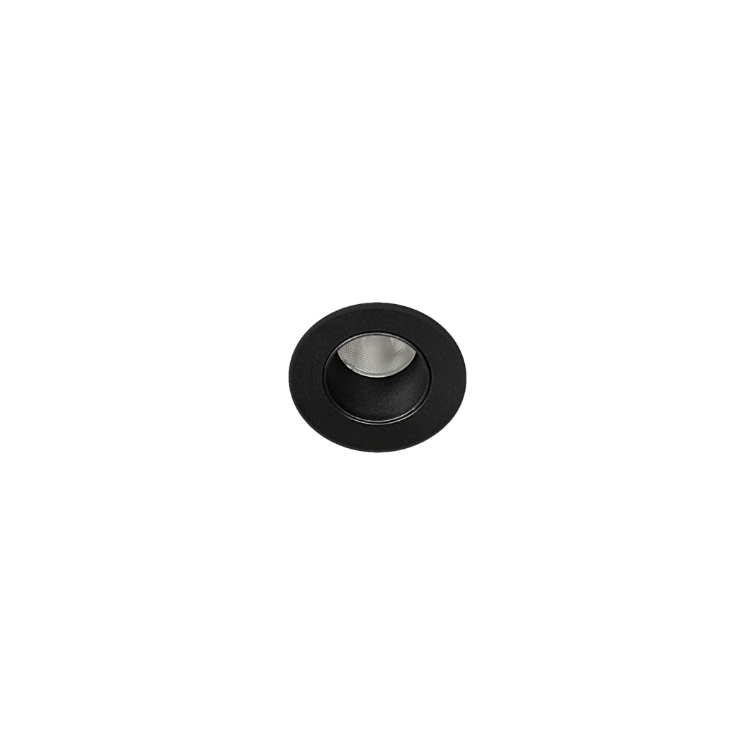Black version of the Casa XXS, a fixed recessed luminaire designed by Karizma Luce.
