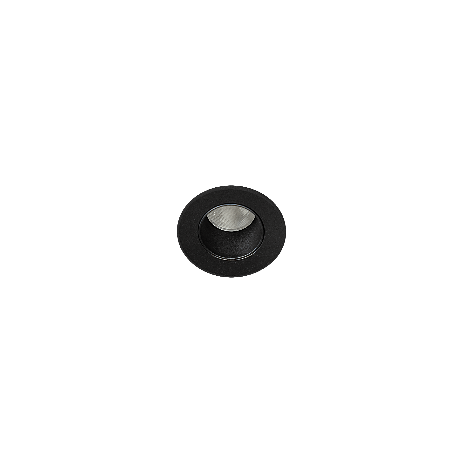 Black version of the Casa XXS, a fixed recessed luminaire designed by Karizma Luce.