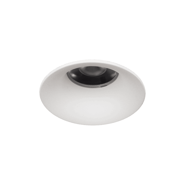 White version of the Amata M Lente, a fixed recessed luminaire designed by Karizma Luce.