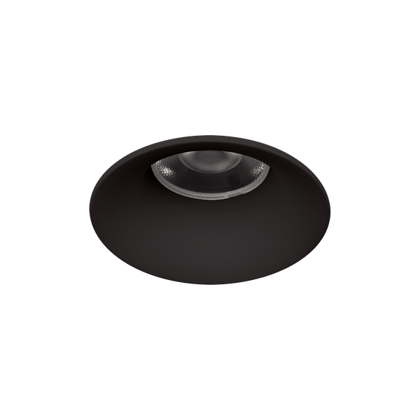 Black version of the Amata M Lente, a fixed recessed luminaire designed by Karizma Luce.