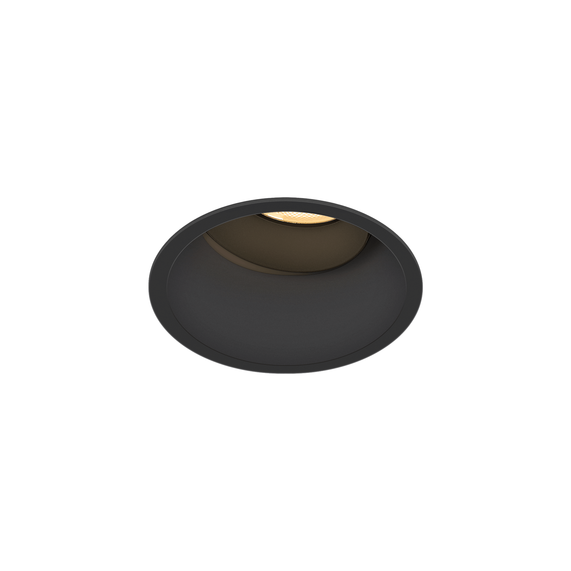 Black version of the Bebe Lente Swing, an adjustable downlight designed by Karizma Luce.