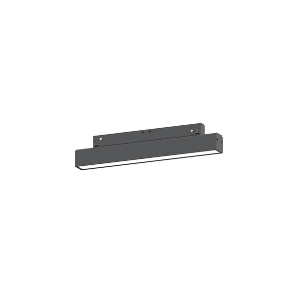 Black version of the Linea-Q1/Q2 S Opal, a 48V track luminaire designed by Karizma Luce.