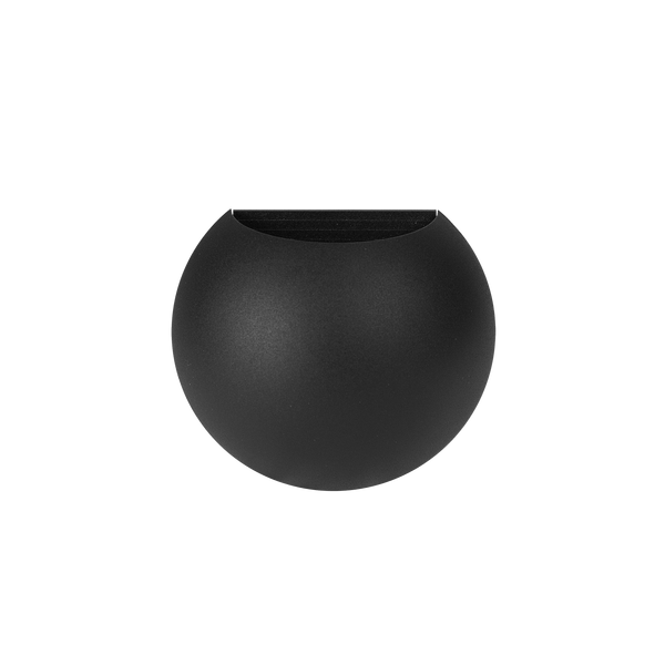 Black version of the Dea Eros M MU, a wall-mounted luminaire designed by Karizma Luce.