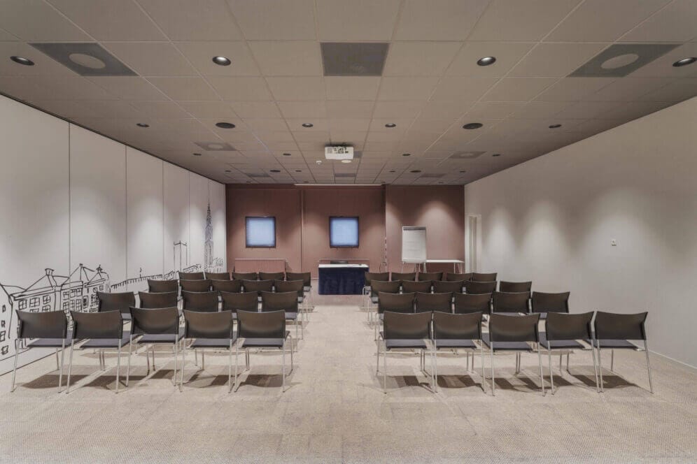 Room with chairs for events