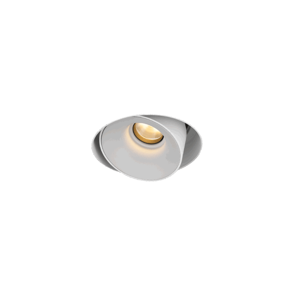 White version of the Dea Devi M (trimless) with white reflector, a modular fixture designed by Karizma Luce.