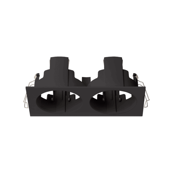 Black version of the Dea Athena M T Quadra Rondo duo, a versatile modular system designed by Karizma Luce.