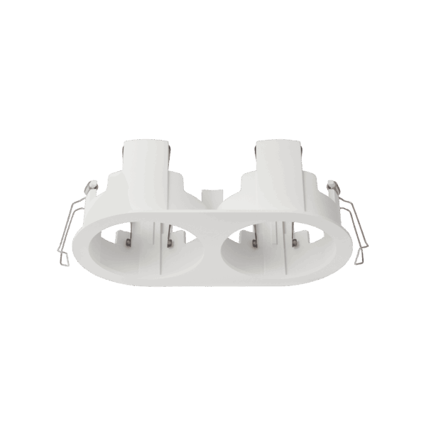White version of the Dea Athena M T Rondo Rondo duo, a versatile modular system designed by Karizma Luce.