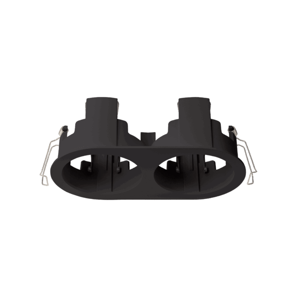 Black version of the Dea Athena M T Rondo Rondo duo, a versatile modular system designed by Karizma Luce.
