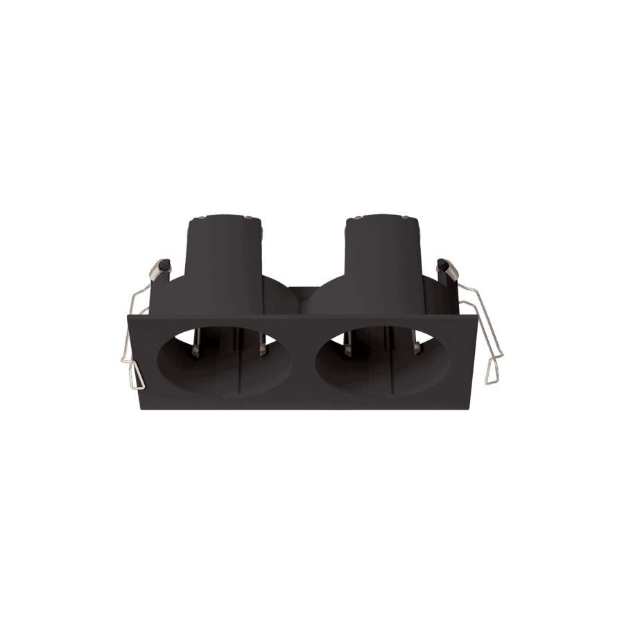 Black version of the Dea Athena S T Quadra Rondo duo, a versatile modular system designed by Karizma Luce.