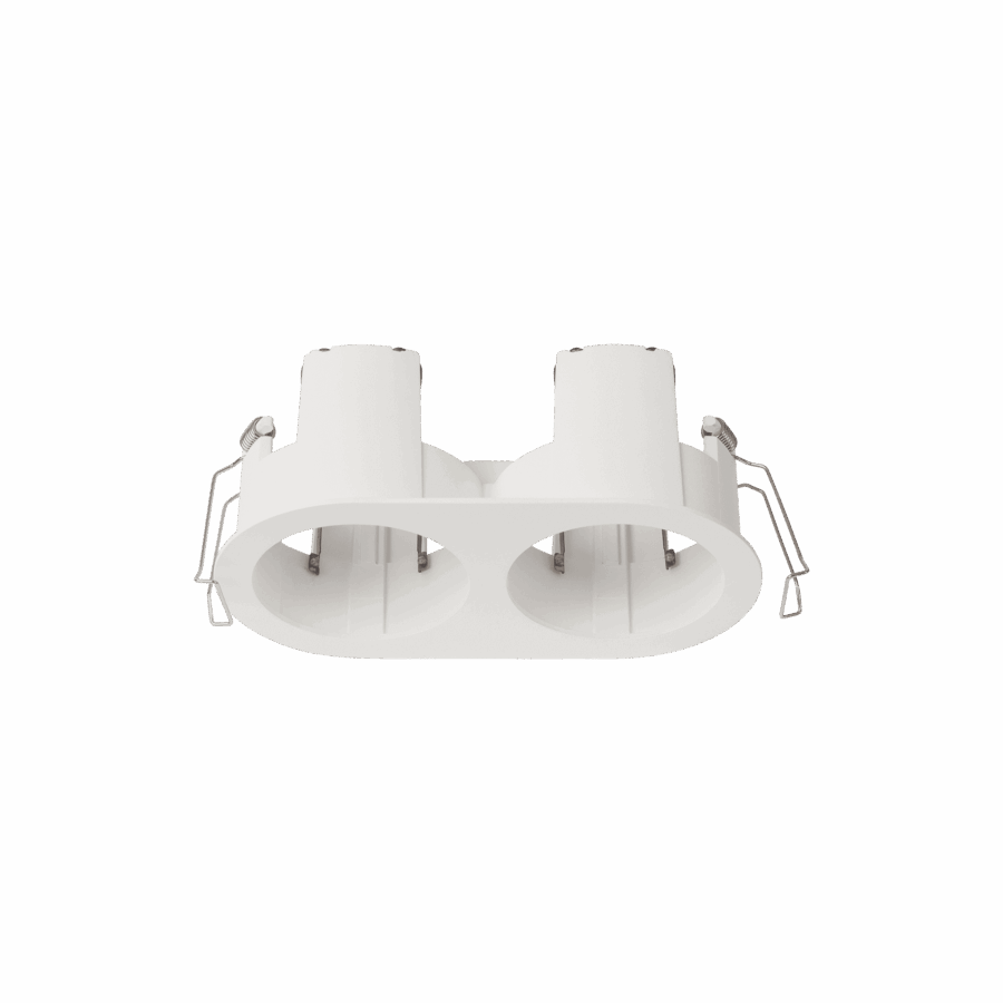 White version of the Dea Athena S T Rondo Rondo duo, a versatile modular system designed by Karizma Luce.