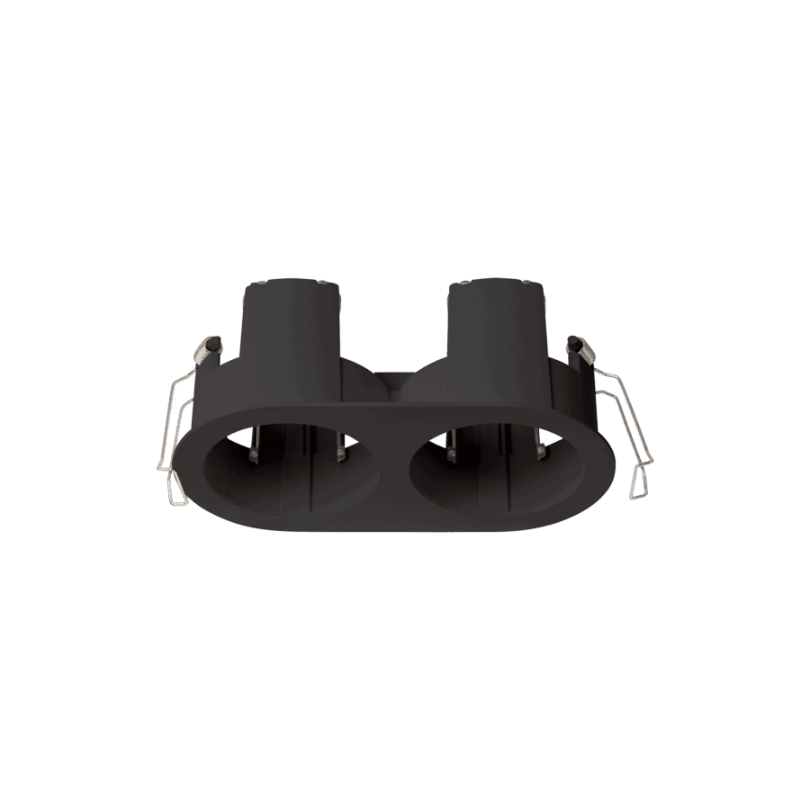 Black version of the Dea Athena S T Rondo Rondo duo, a versatile modular system designed by Karizma Luce.